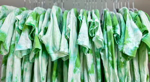 Eden green tie-dye shirts